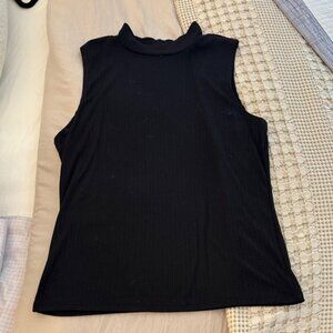 Ribbed high neck tank